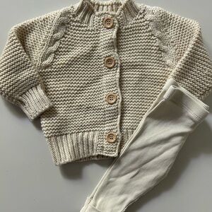 Cozy Knit Cardigan and Pants Set